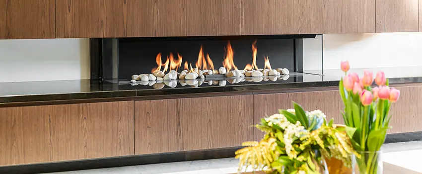 Double-height Fireplace Design Refurbishment in Kings Park, New York